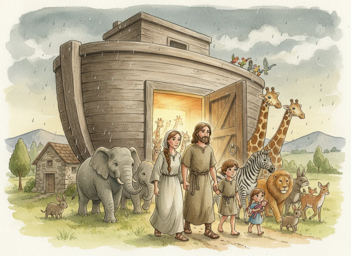 Illustration for: Entering the Ark
