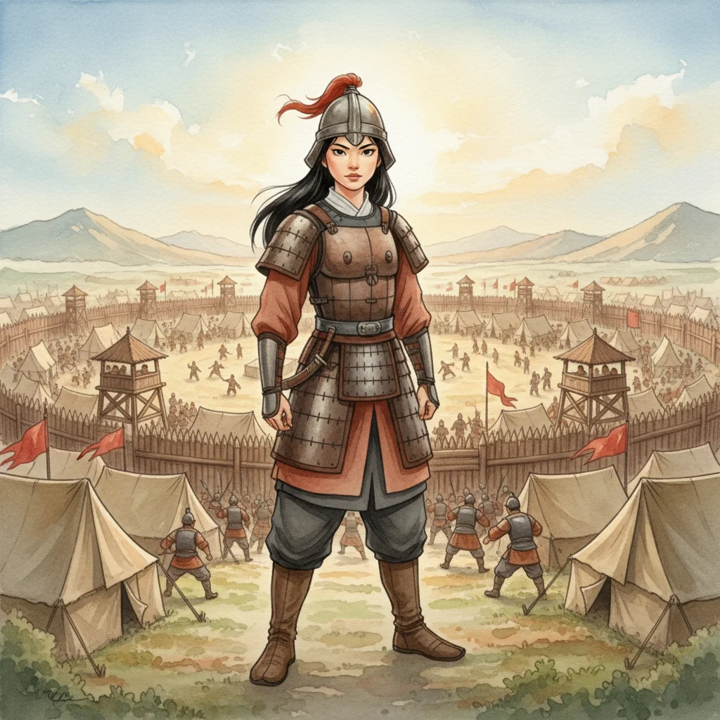 Illustration for: Arrival at Camp