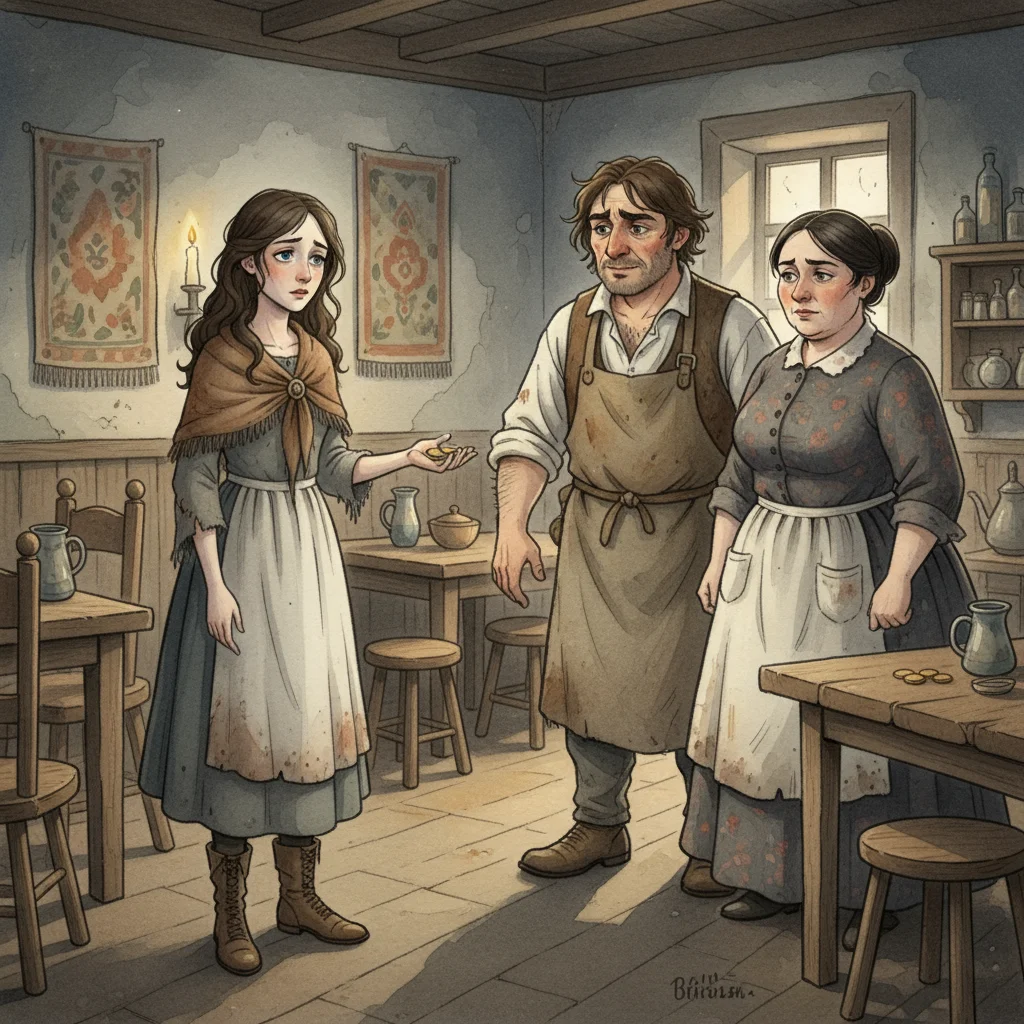 Illustration for: The Thénardiers’ Cruelty