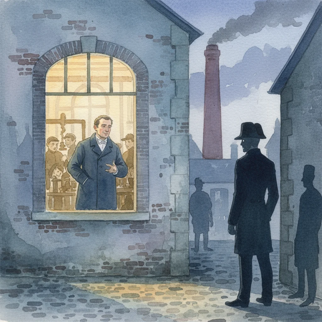 Illustration for: The Factory at Dusk