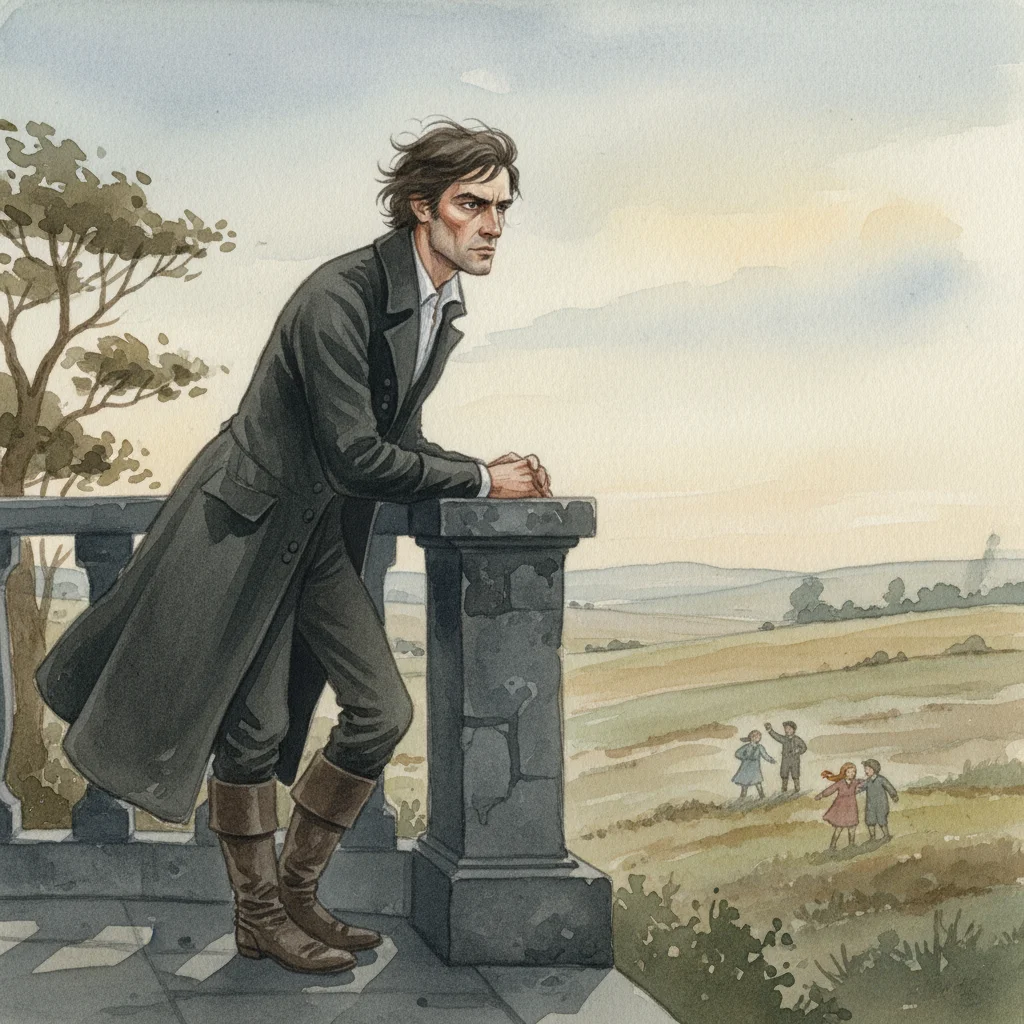 Illustration for: Heathcliff's Watchful Eye