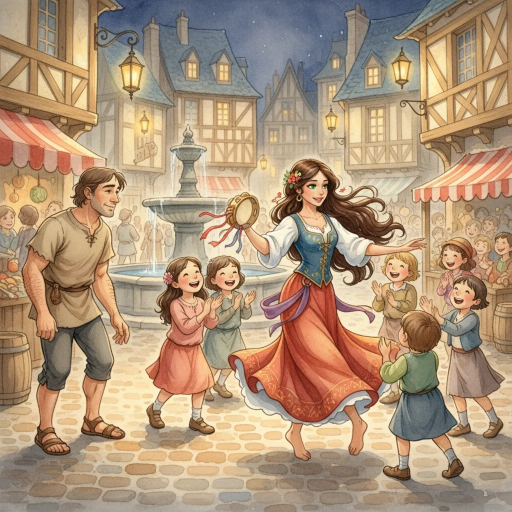 Illustration for: Night in the Square