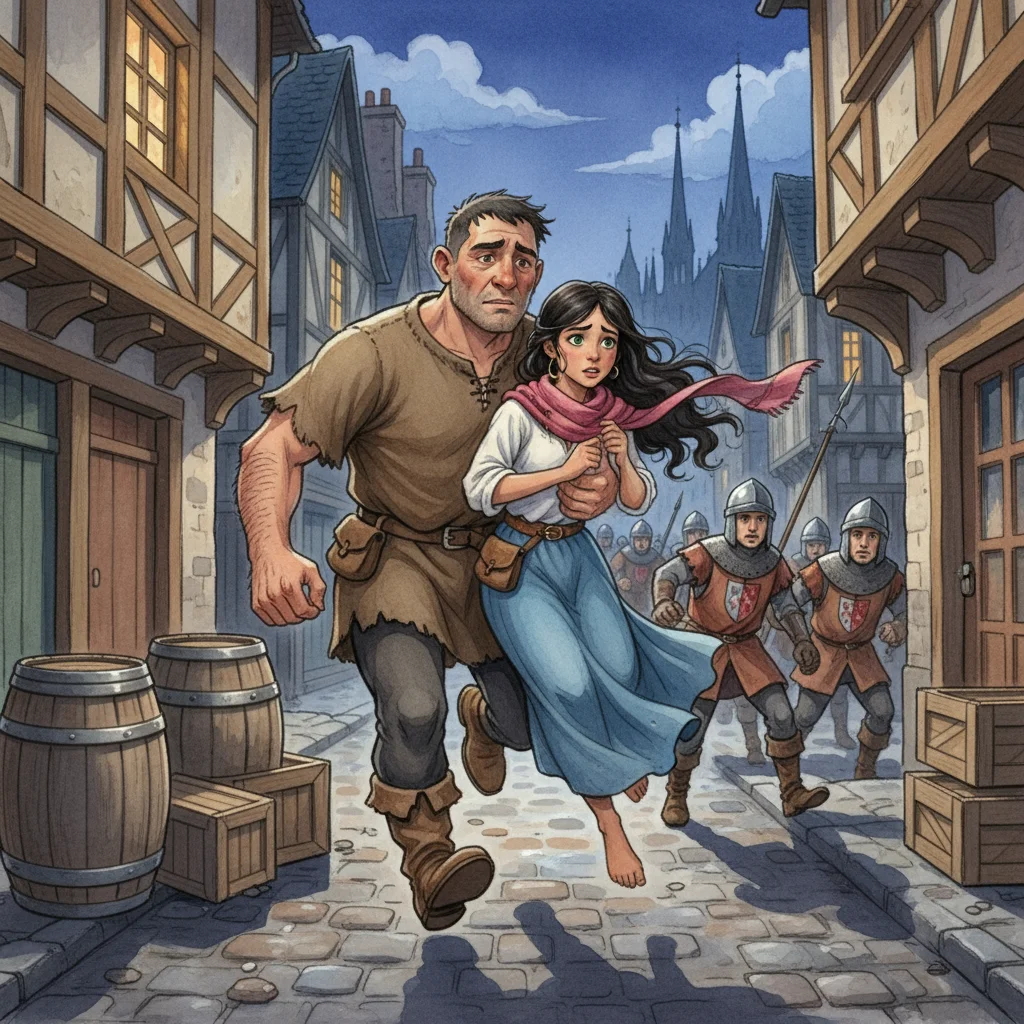 Illustration for: A Tricky Alley Chase