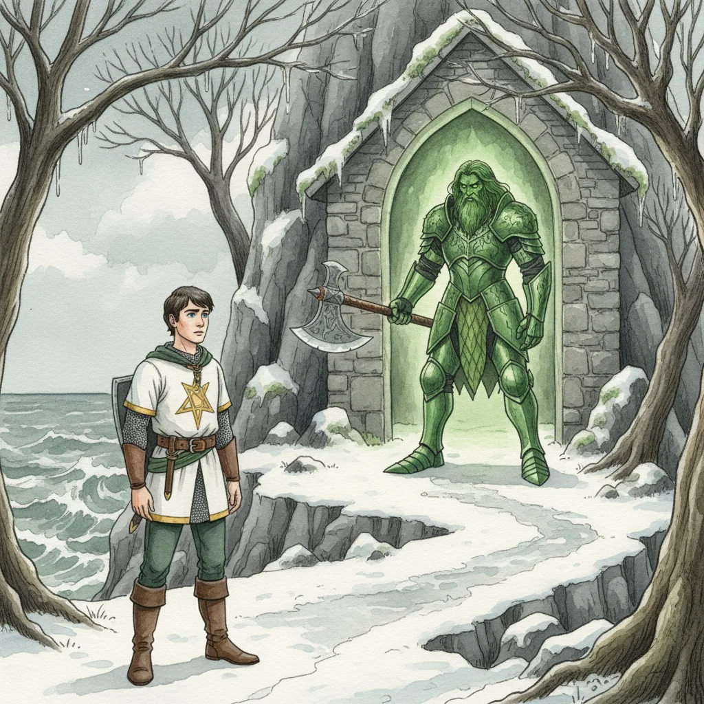 Illustration for: The Green Knight Waits