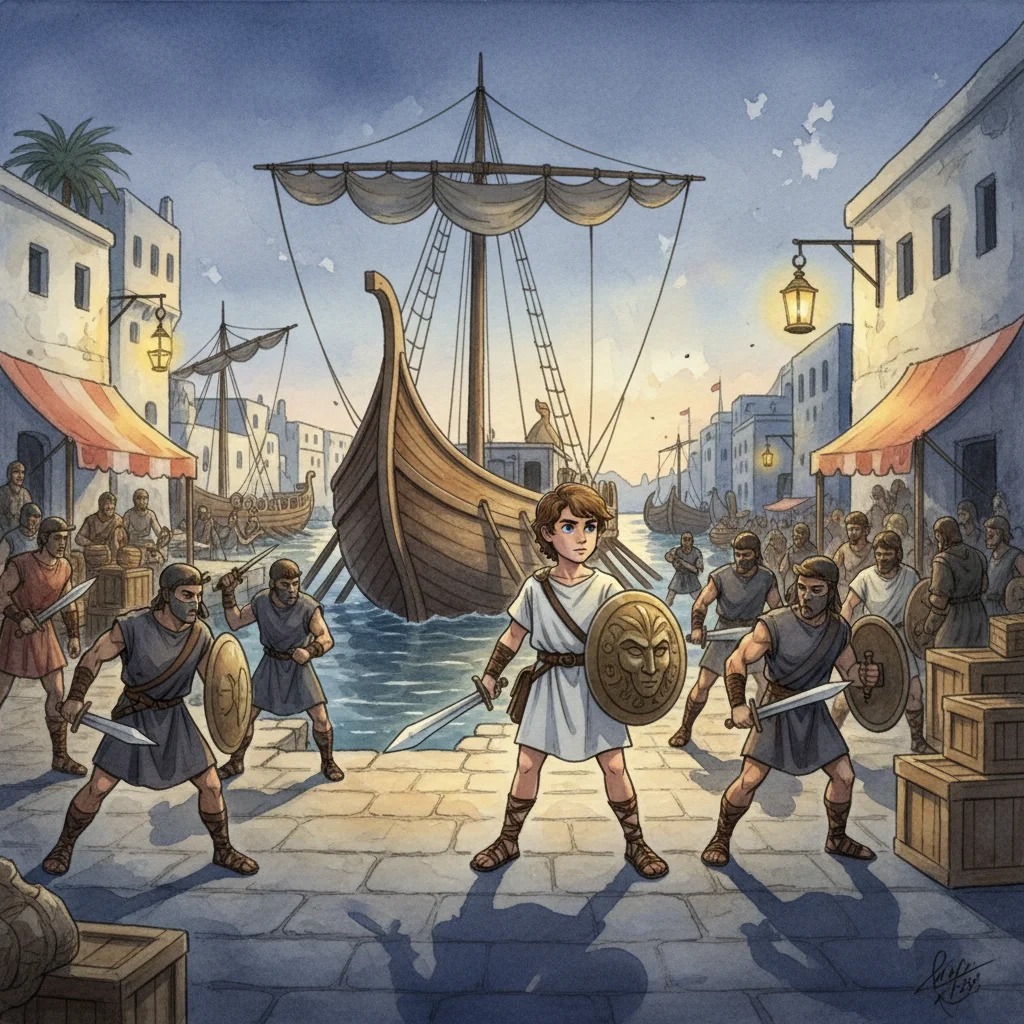 Illustration for: Treachery at the Harbor