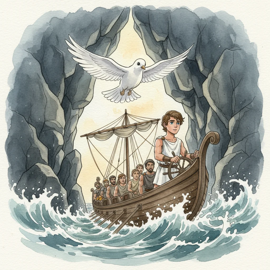 Illustration for: The Clashing Rocks