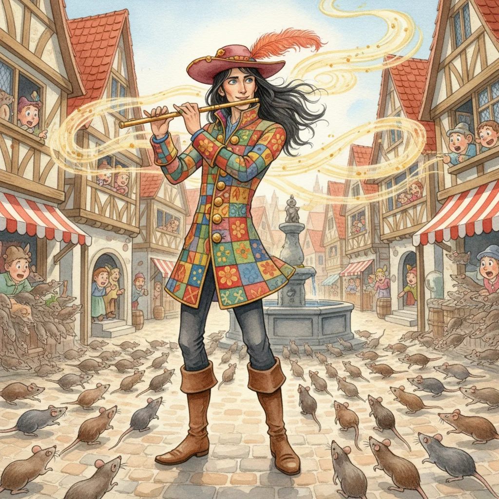 Illustration for: The Piper's Magical Tune