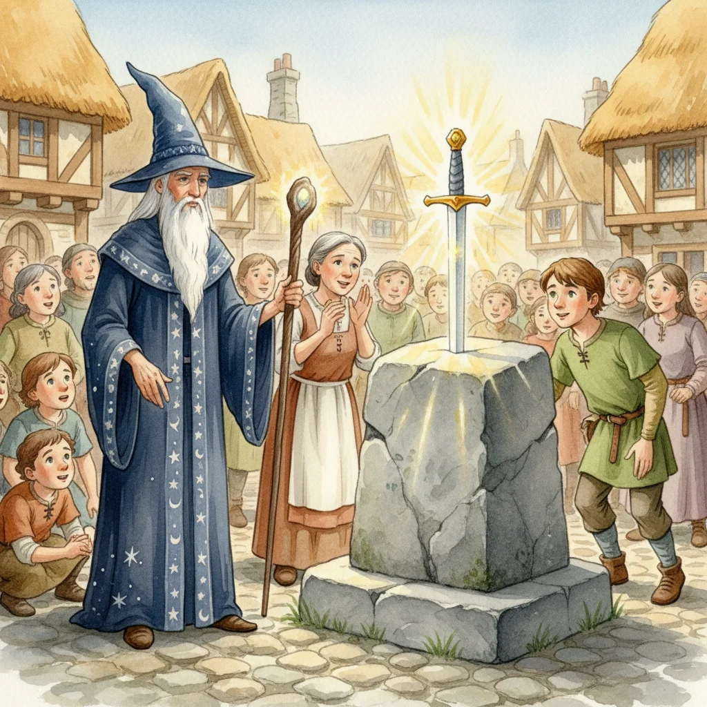 Illustration for: A Strange Sword