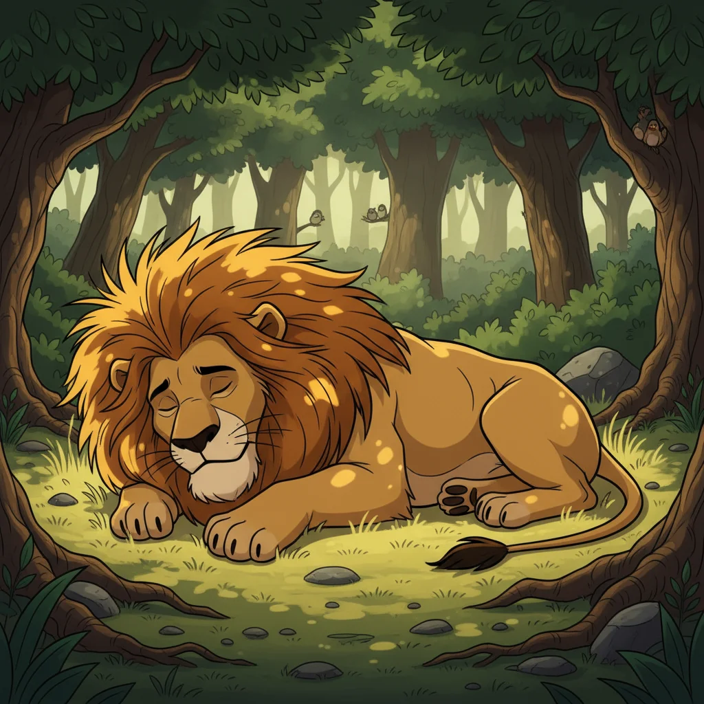 Illustration for: The Sleeping King of the Forest