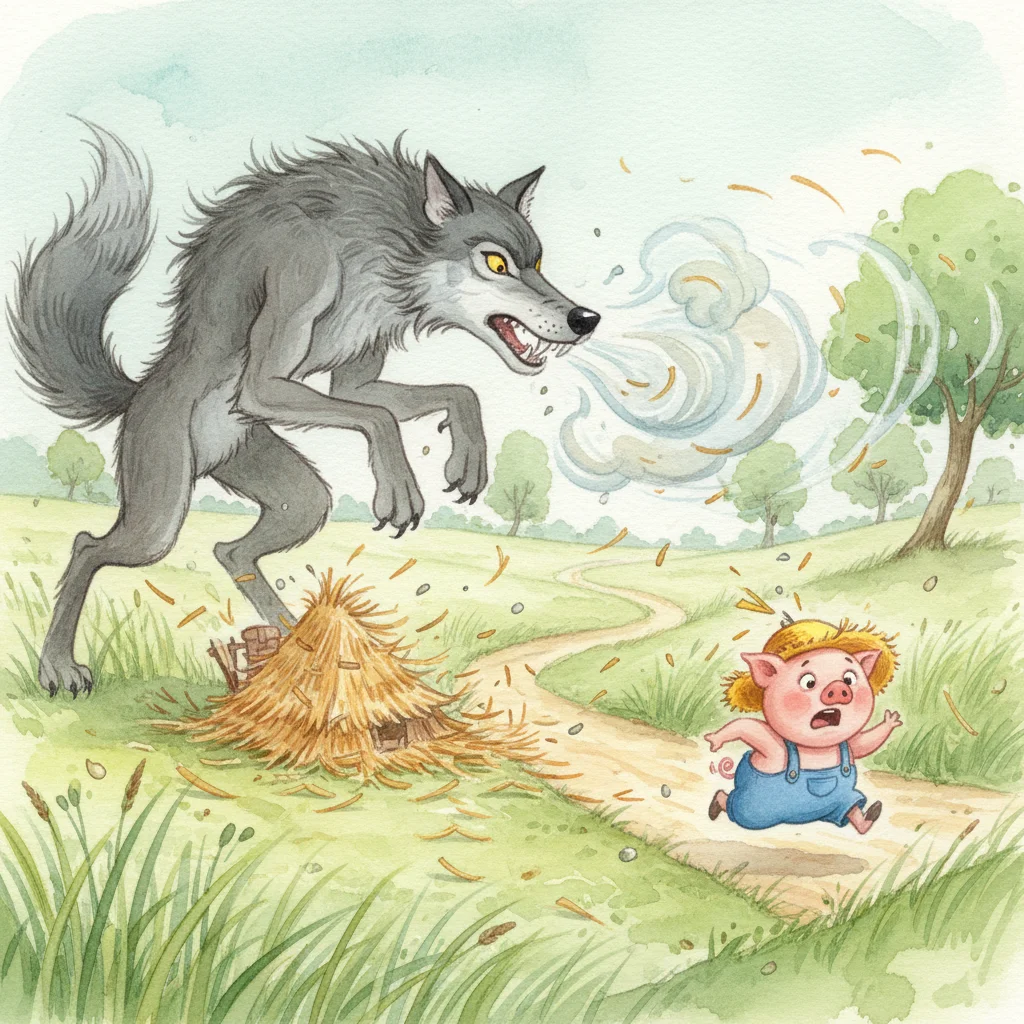 Illustration for: The Straw House Shakes