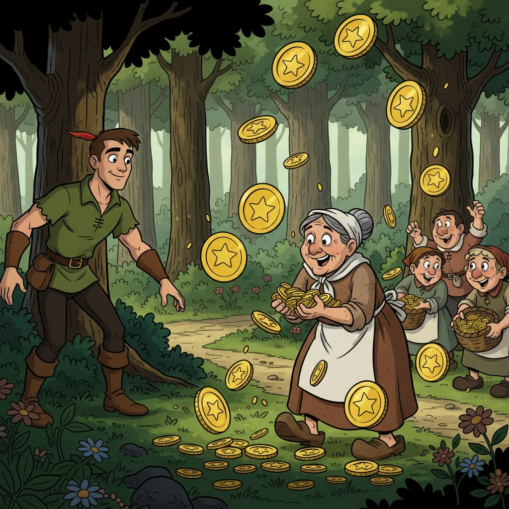 Illustration for: Coins in the Forest