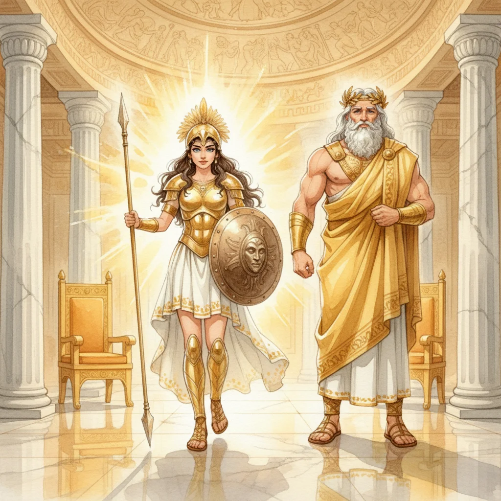 Illustration for: Athena's Grand Entrance