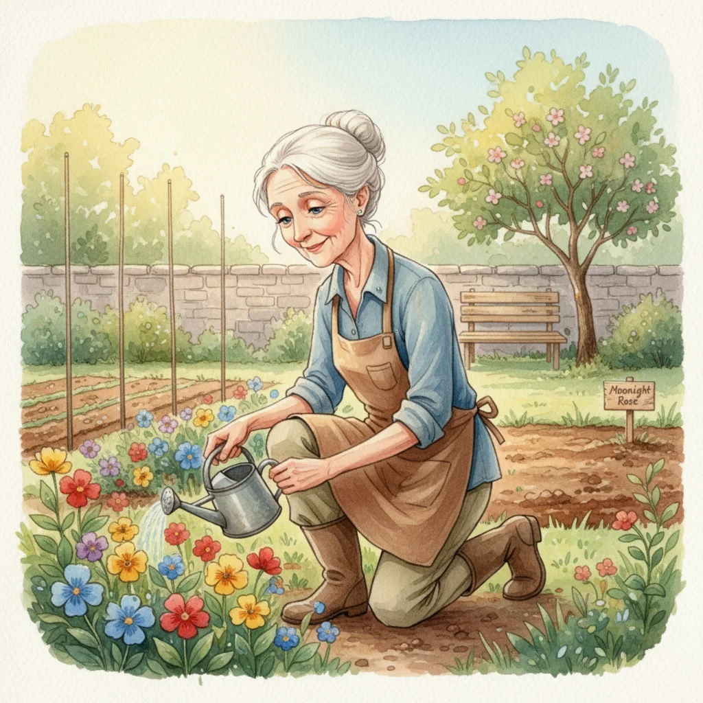 Illustration for: Mrs. Green's Special Garden