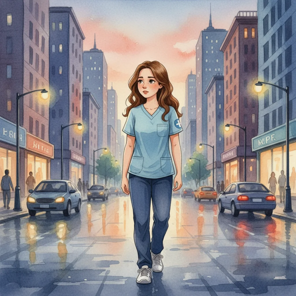 Illustration for: Sarah's Busy City Life