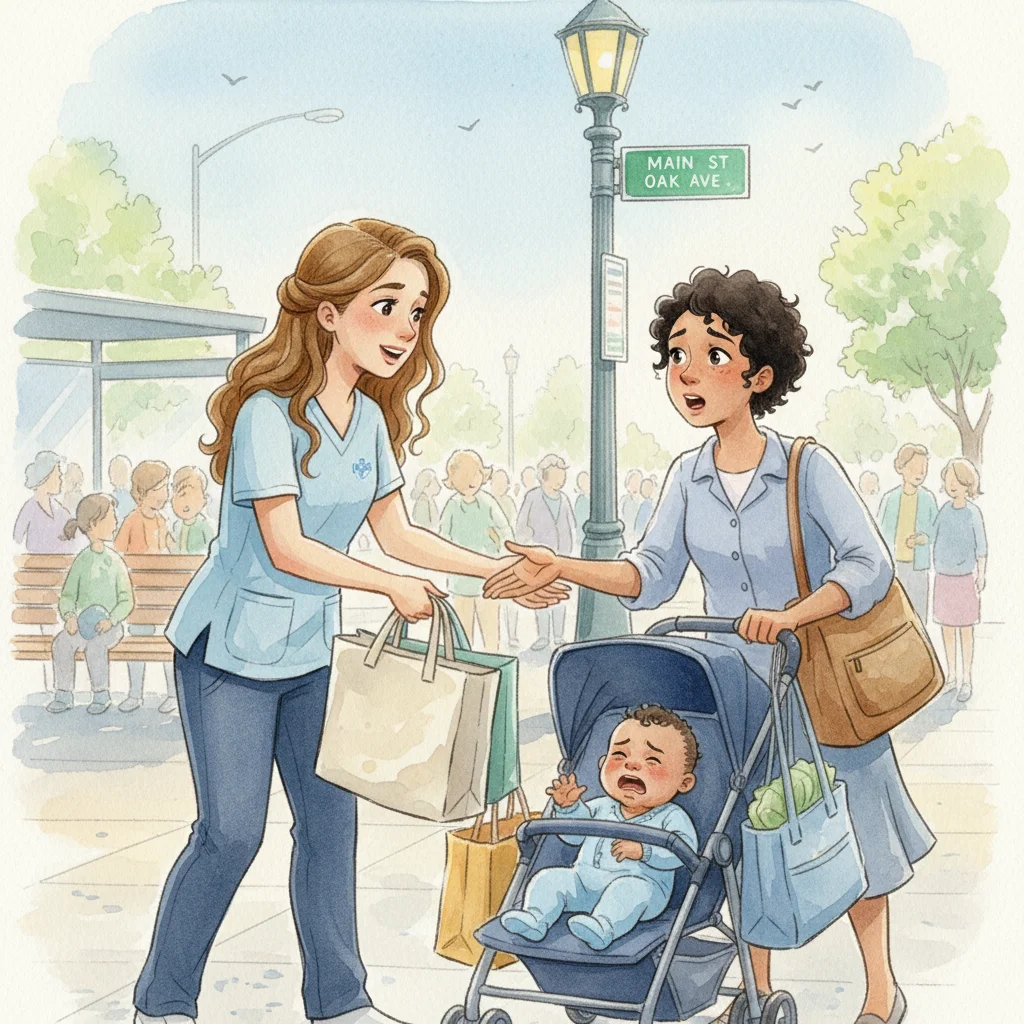 Illustration for: Helping a Struggling Mother