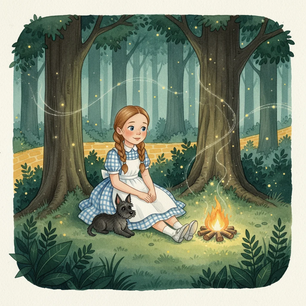 Illustration for: Nightfall and Fireflies