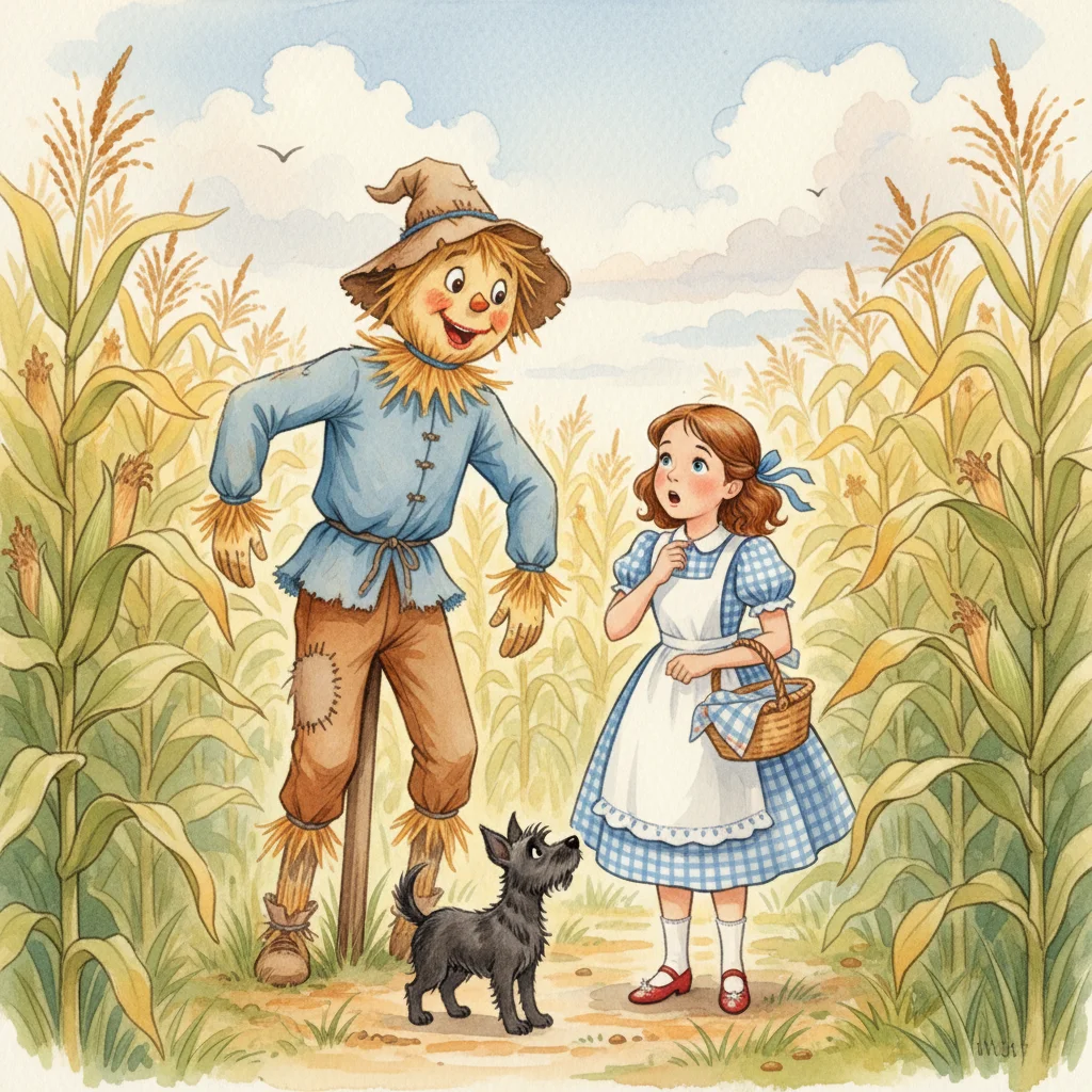 Illustration for: The Talking Scarecrow