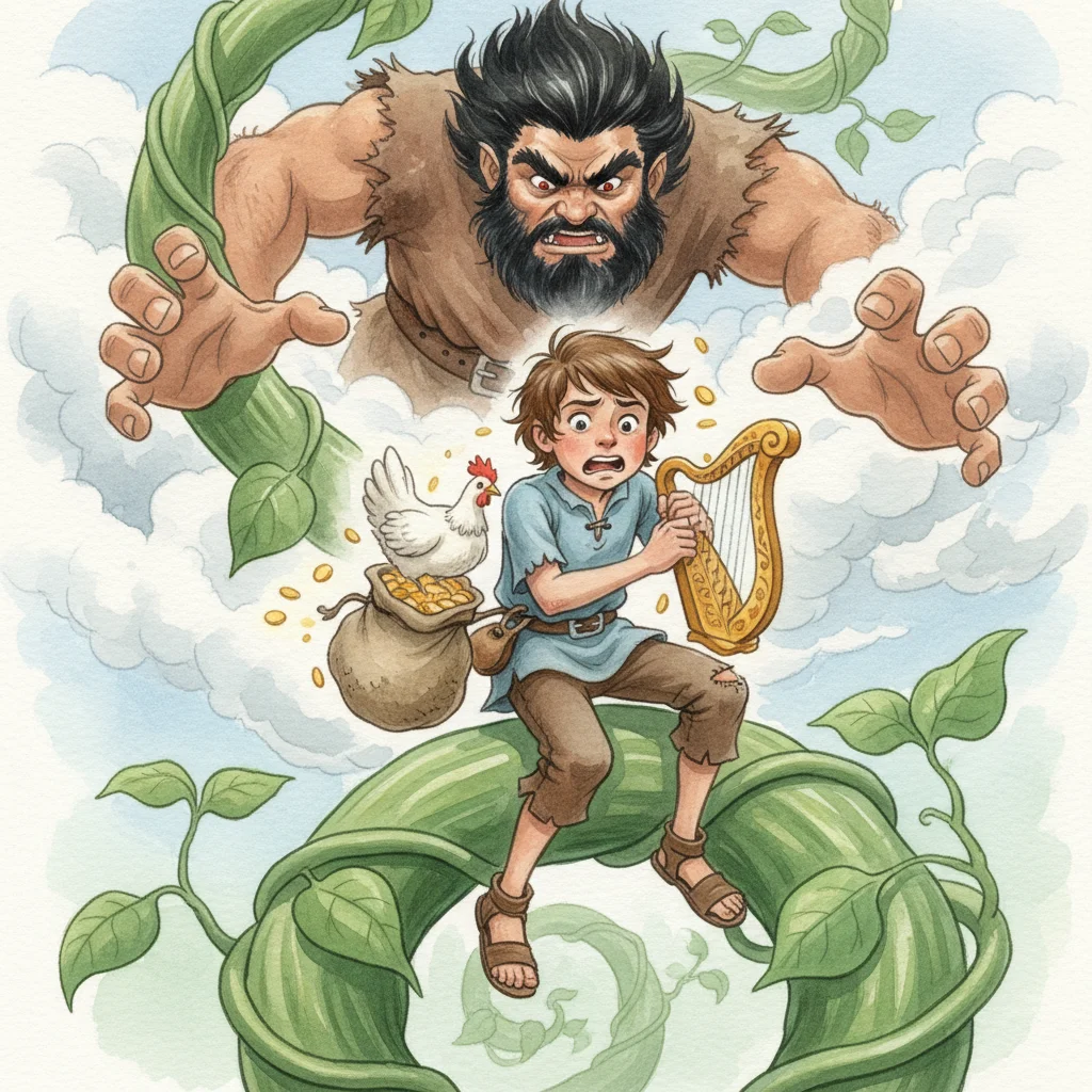Illustration for: Escape Down the Beanstalk