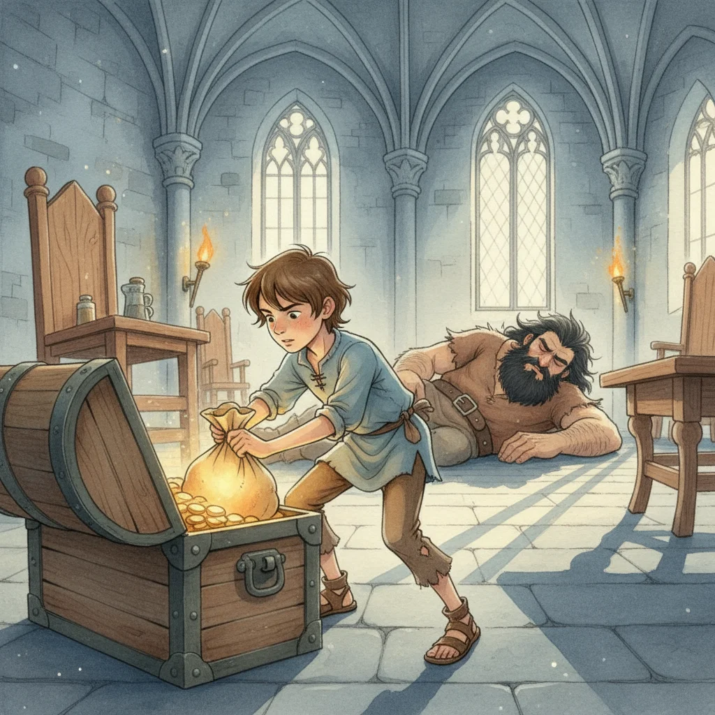 Illustration for: The Bag of Gold