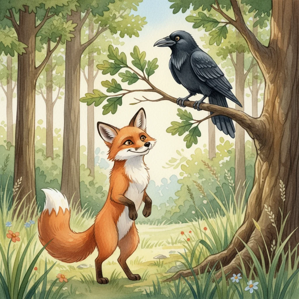 Illustration for: The Fox's Sweet Words