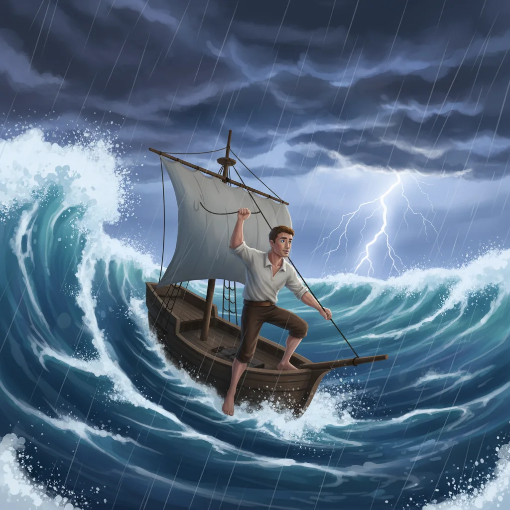 Illustration for: The Stormy Voyage