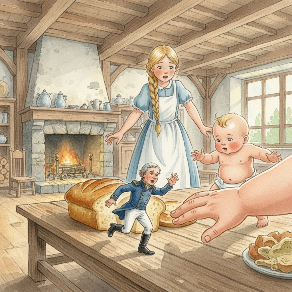 Illustration for: A Playful Giant Baby