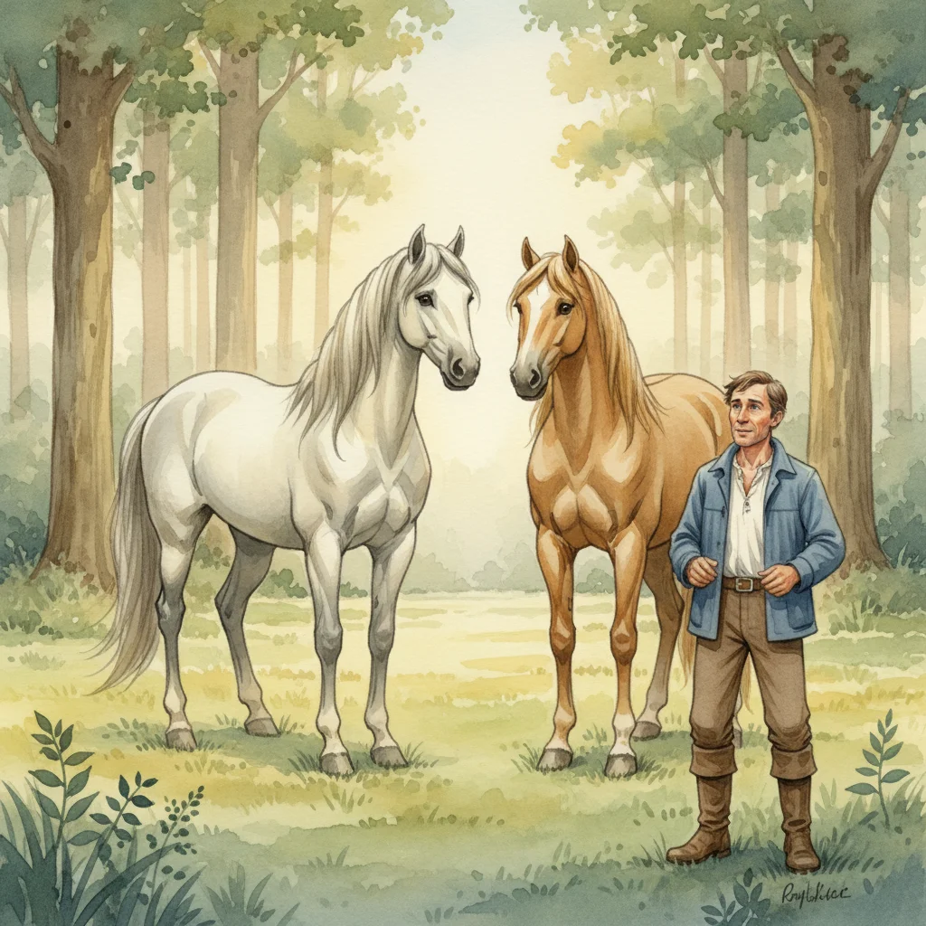 Illustration for: The Noble Horses Appear