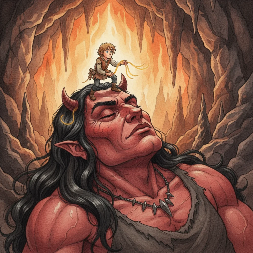 Illustration for: The Golden Hairs Taken