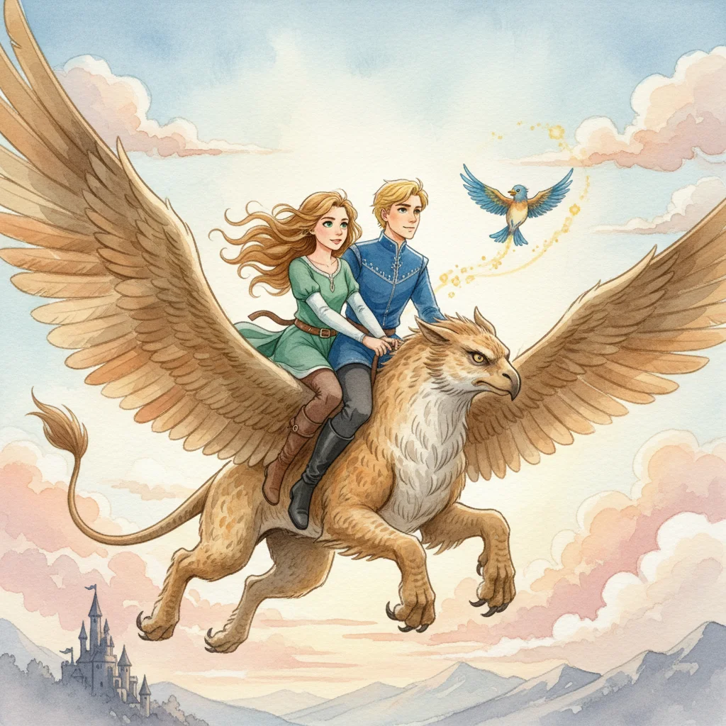 Illustration for: Escape on a Griffin