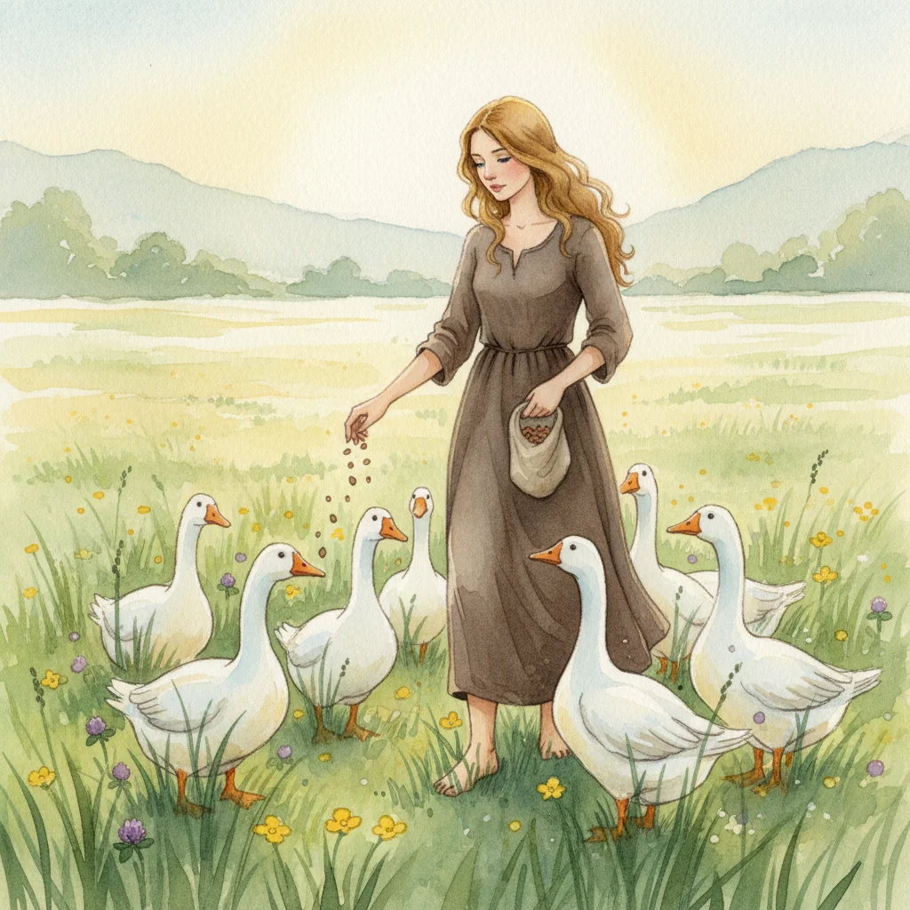 Illustration for: The Goose Girl’s Task