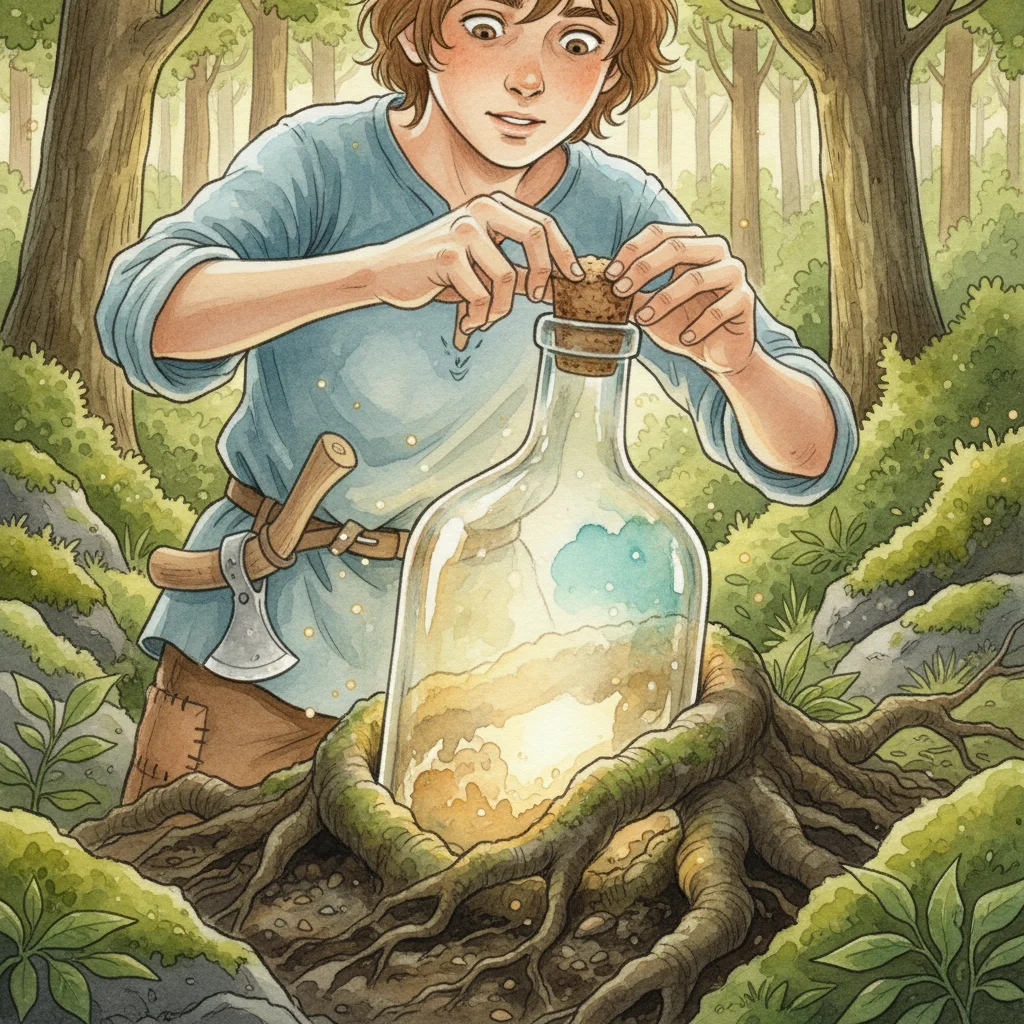 Illustration for: The Bottle's Secret