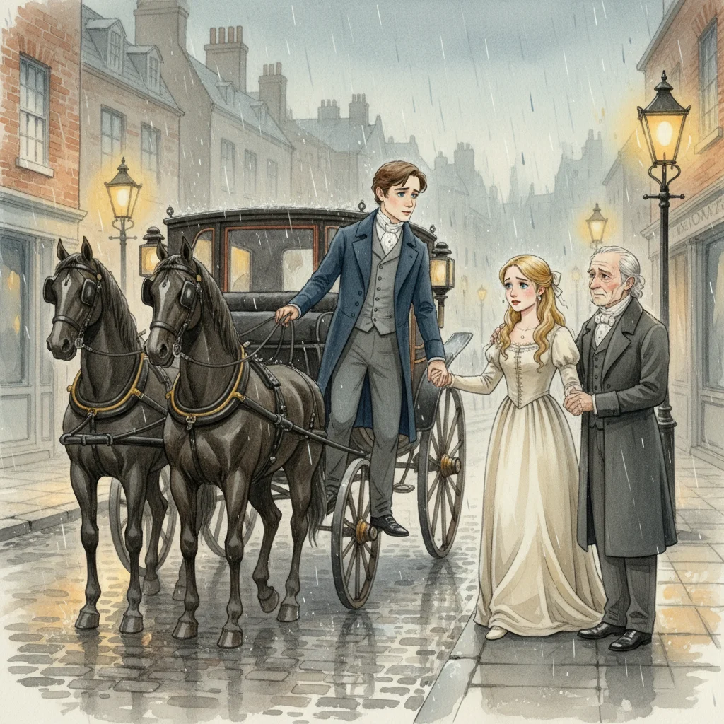 Illustration for: Darnay Departs for France