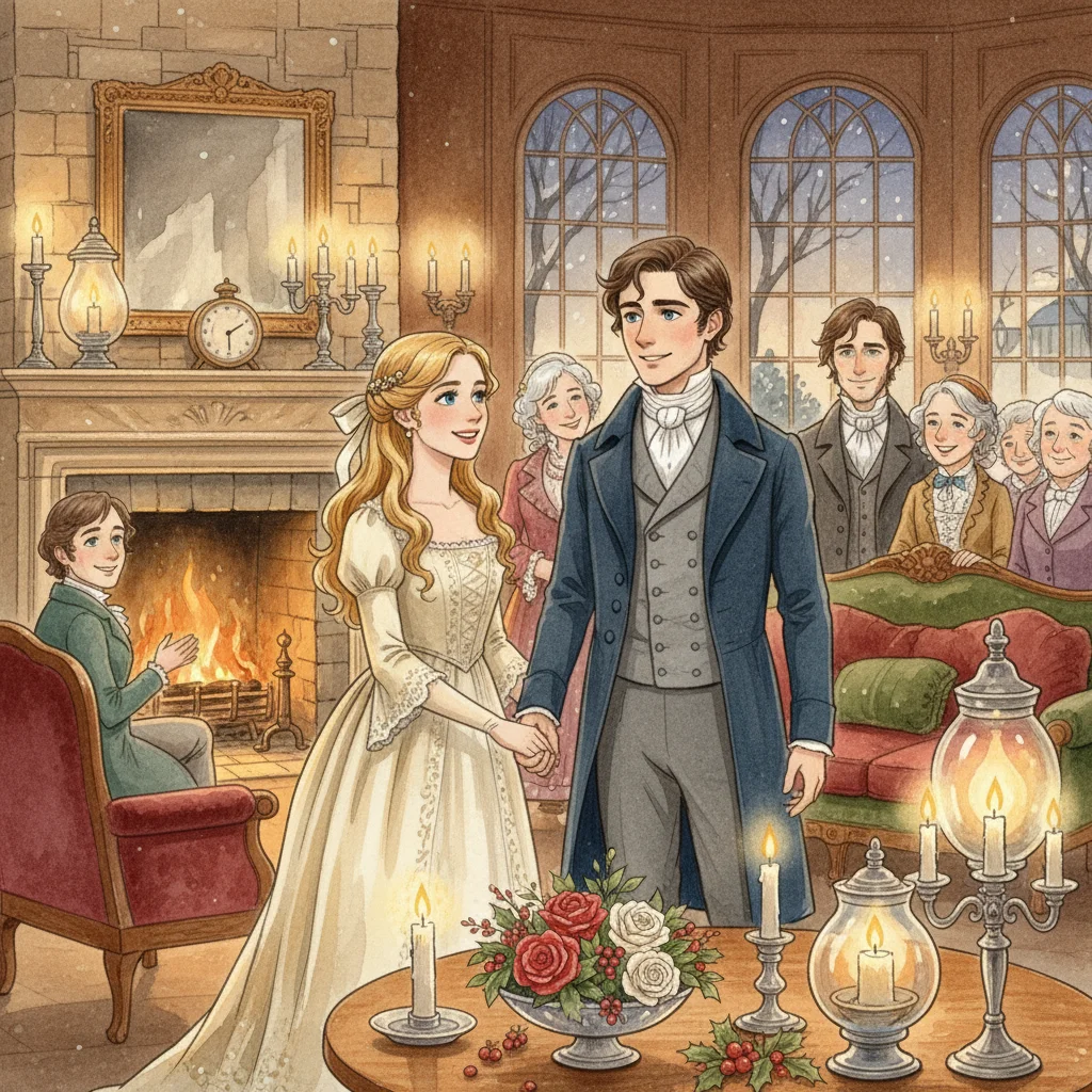 Illustration for: An Engagement Celebrated