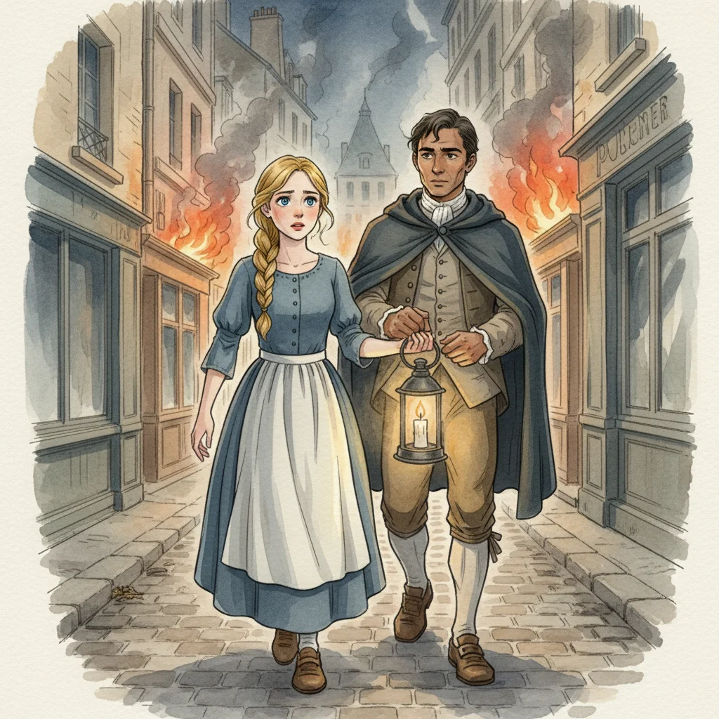 Illustration for: Lucie Arrives in Paris