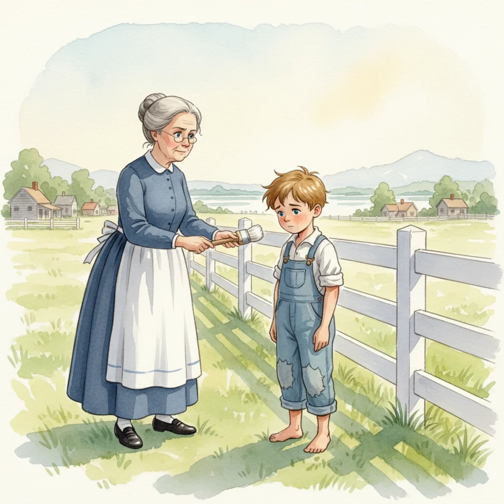 Illustration for: Aunt Polly's Plan