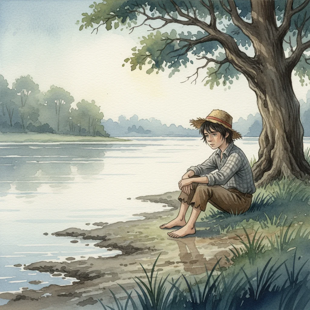 Illustration for: Huck’s Solitude