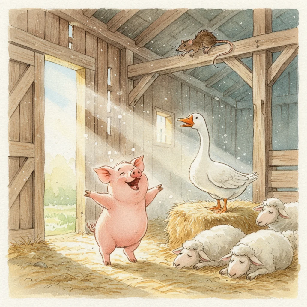 Illustration for: Morning in the Barn
