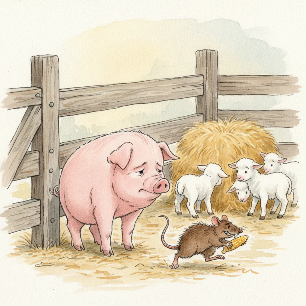 Illustration for: A Lonely Pig