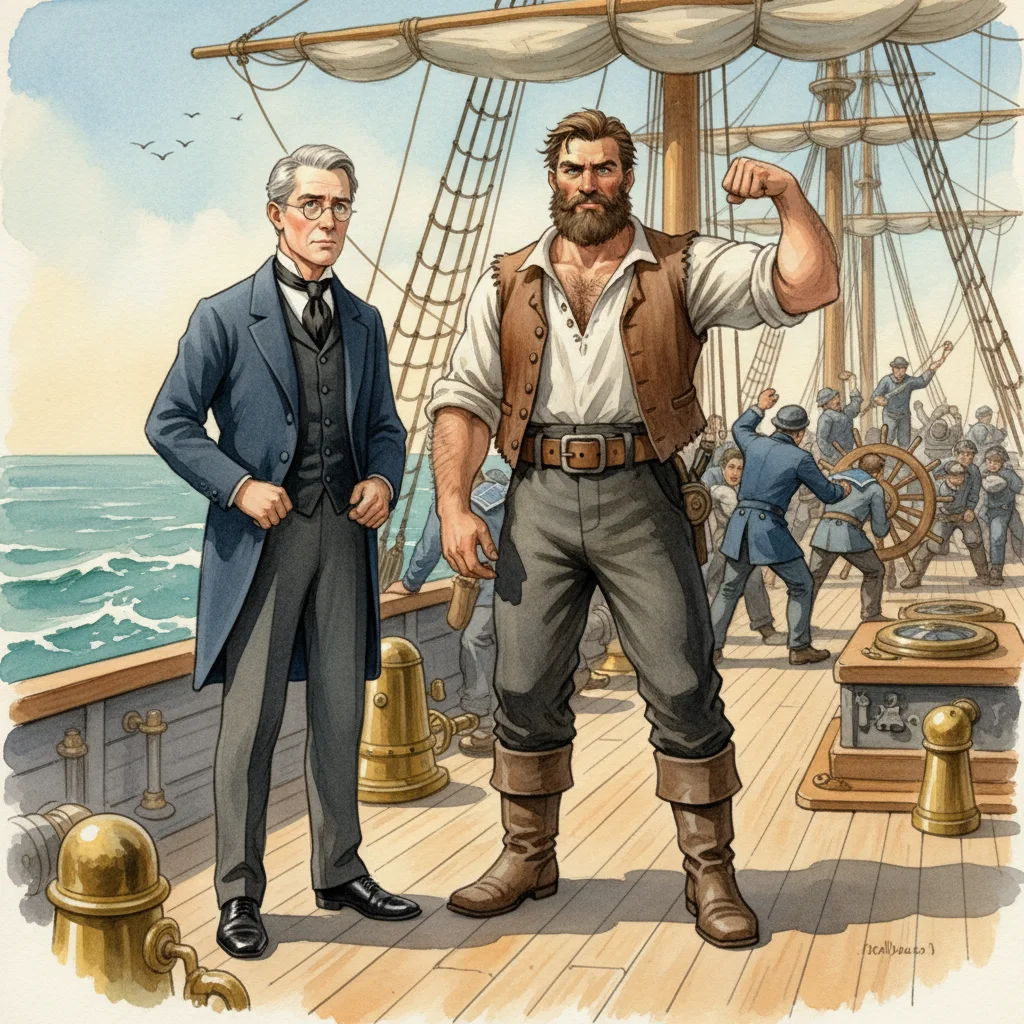 Illustration for: Meeting Ned Land