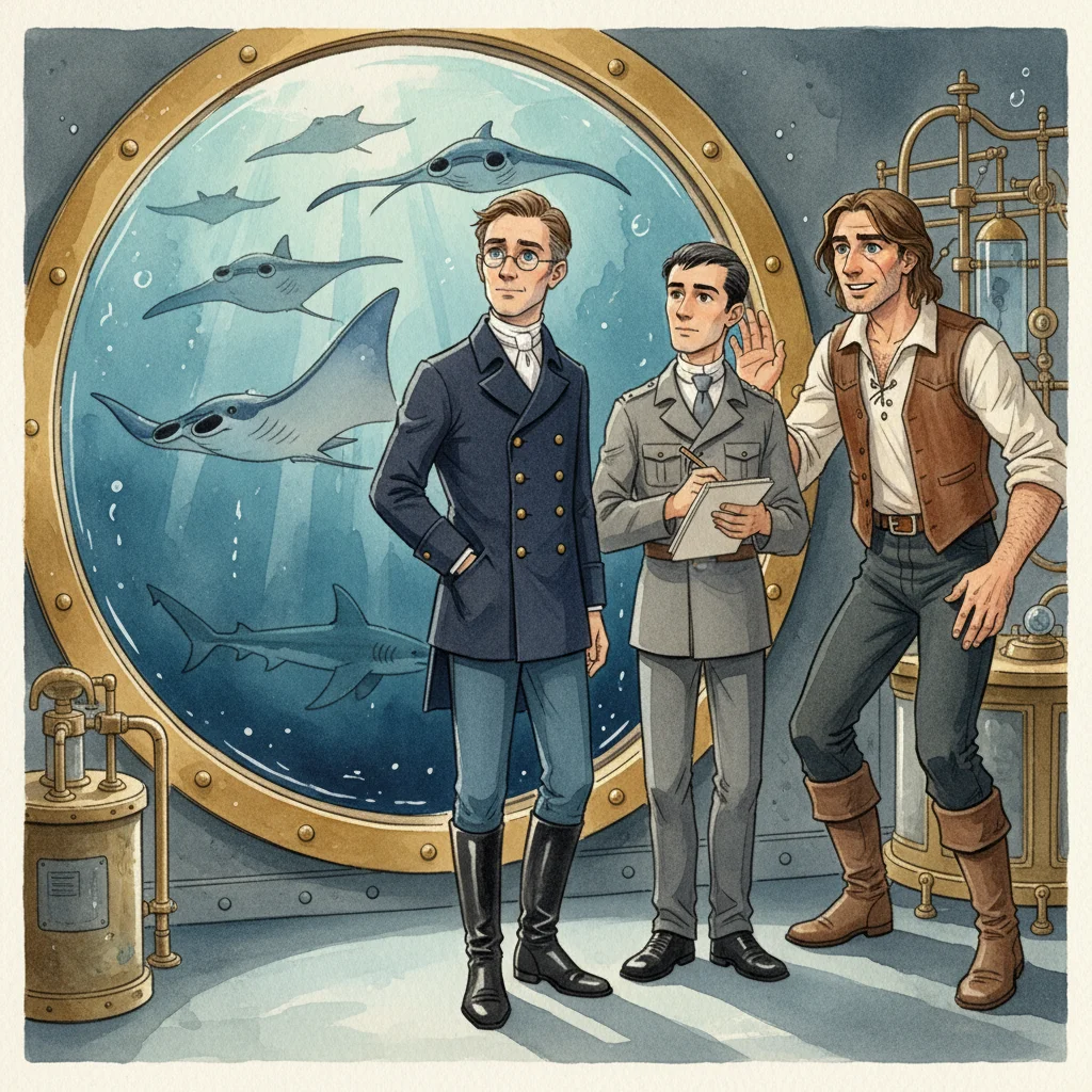 Illustration for: Majestic Rays and Sharks