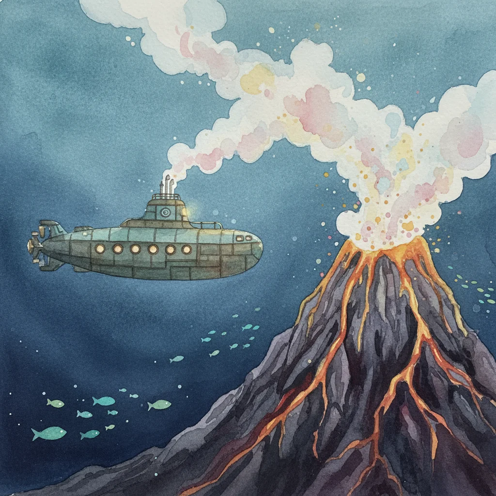 Illustration for: The Deep-Sea Volcano