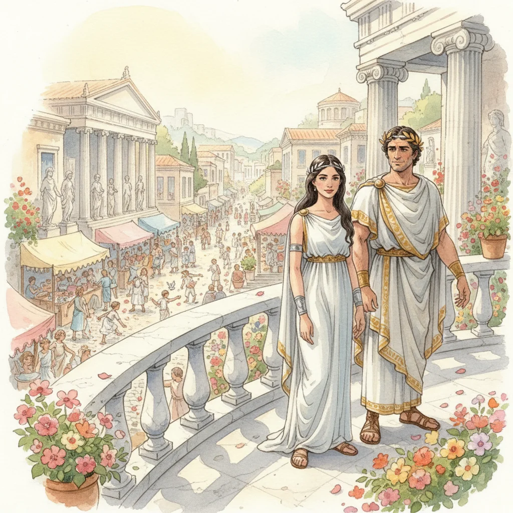 Illustration for: Athens Prepares for a Wedding