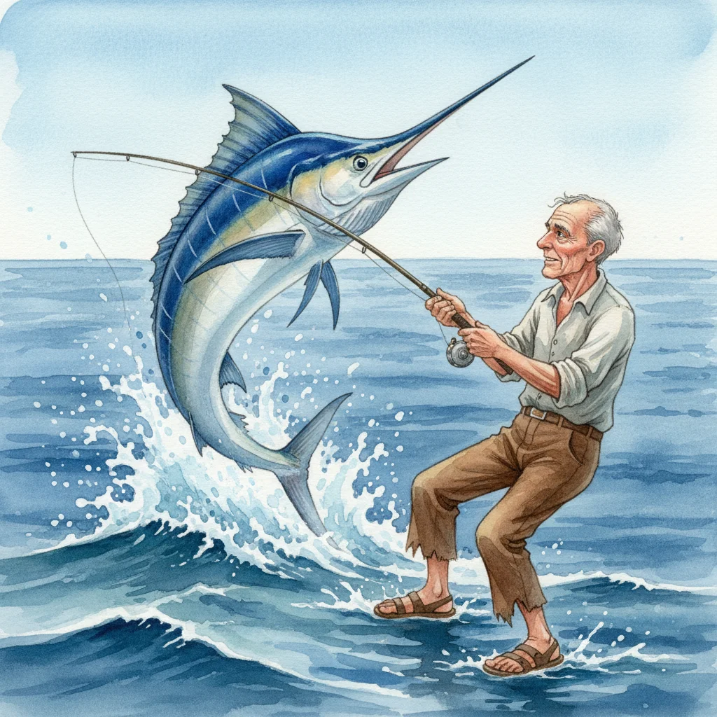 Illustration for: A Mighty Marlin