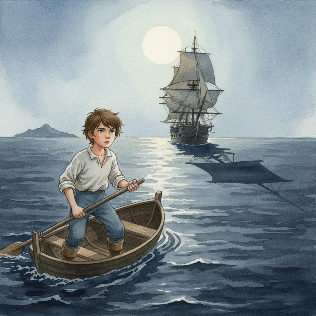 Illustration for: Paddling to the Ship