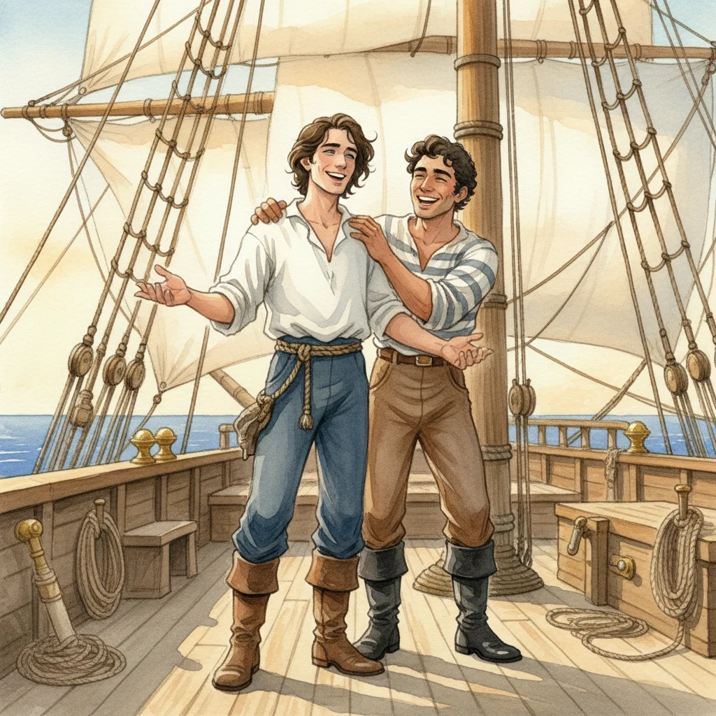 Illustration for: New Friends on Deck